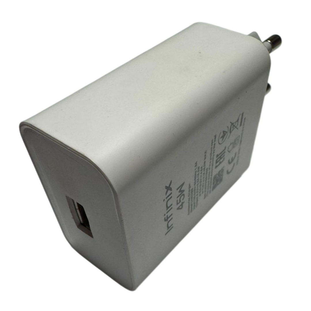 Infinix 45W Fast Charging Power Adapter – High-Speed Wall Charger
