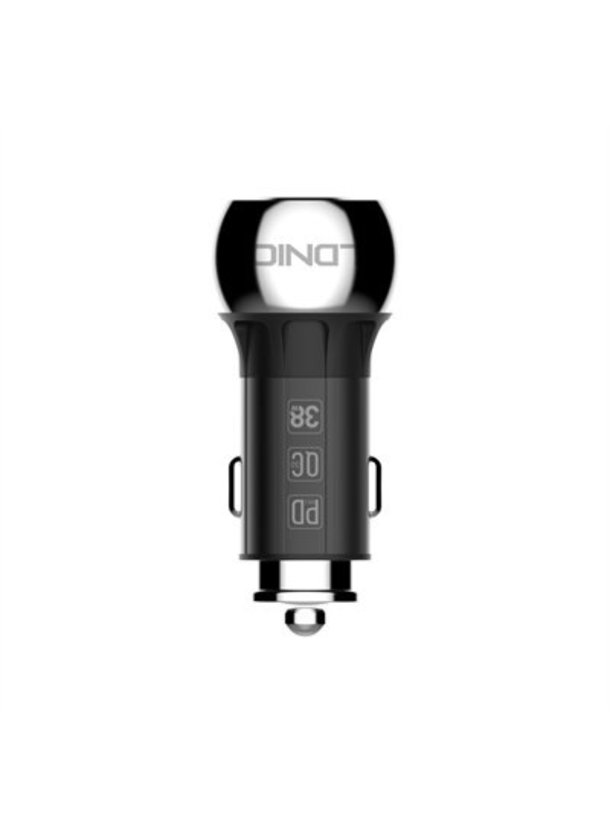 LDNIO C1 38W PD + QC3.0 Fast Car Charger – USB-C to USB-C Cable Included