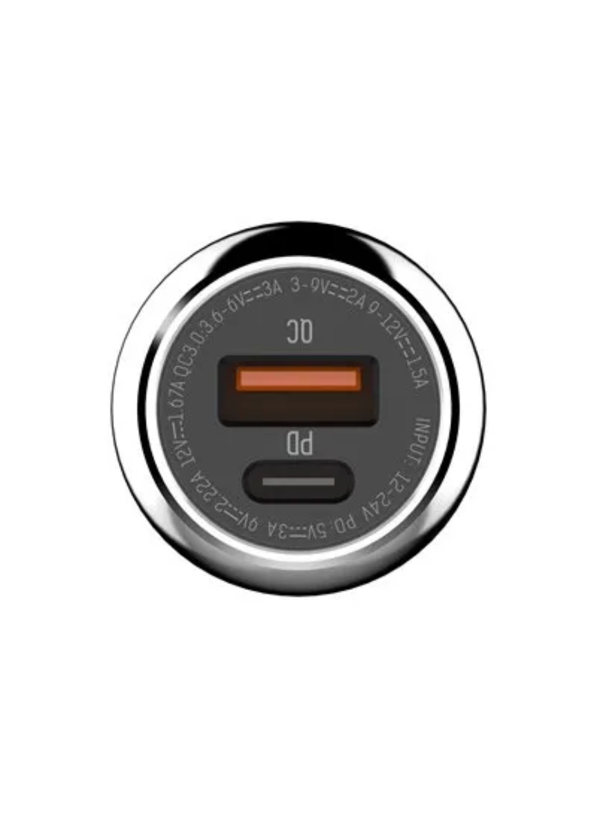 LDNIO C1 38W PD + QC3.0 Fast Car Charger – USB-C to USB-C Cable Included