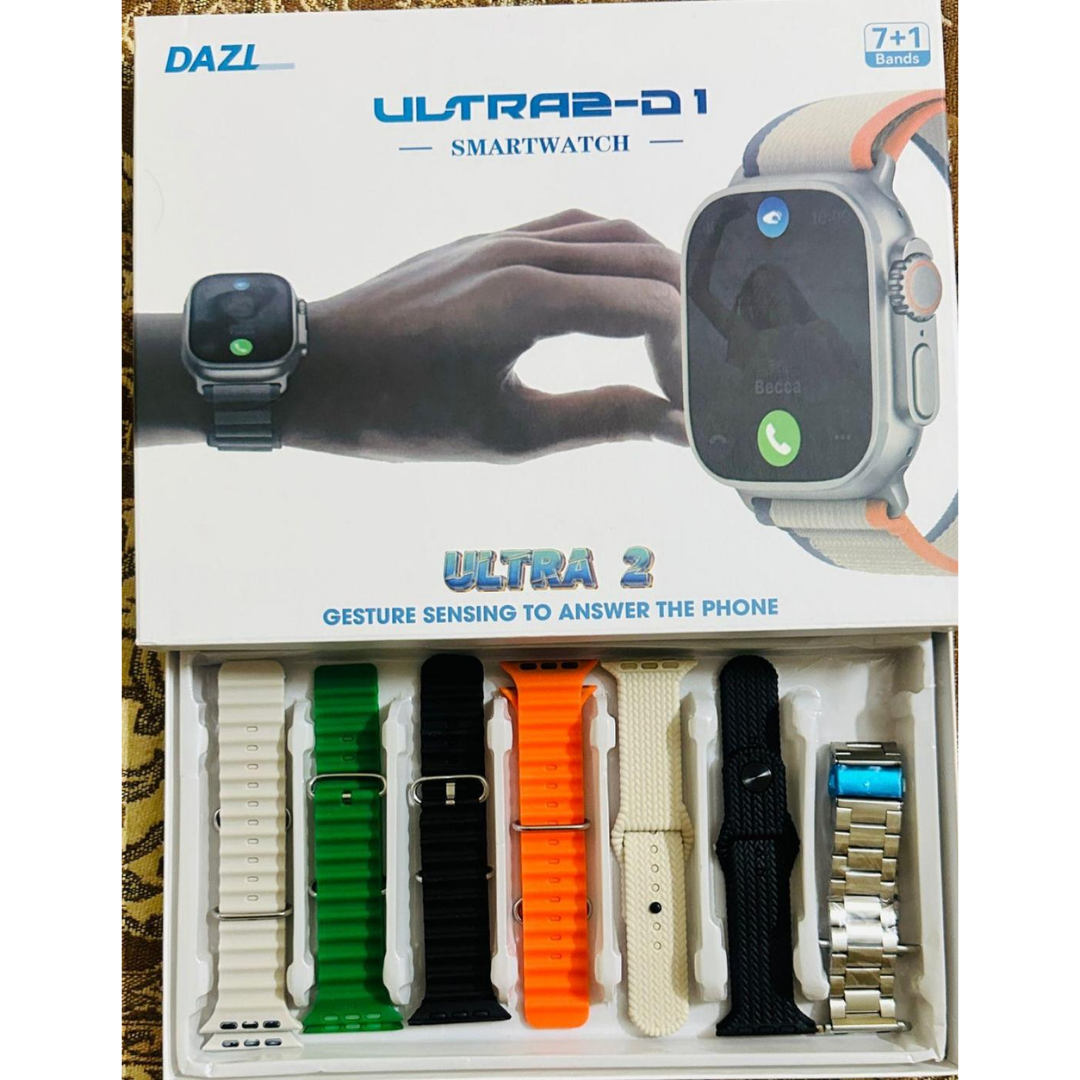 7-in-1 Smart Watch Ultra 2 Combo – Bluetooth Calling & Accessory Set