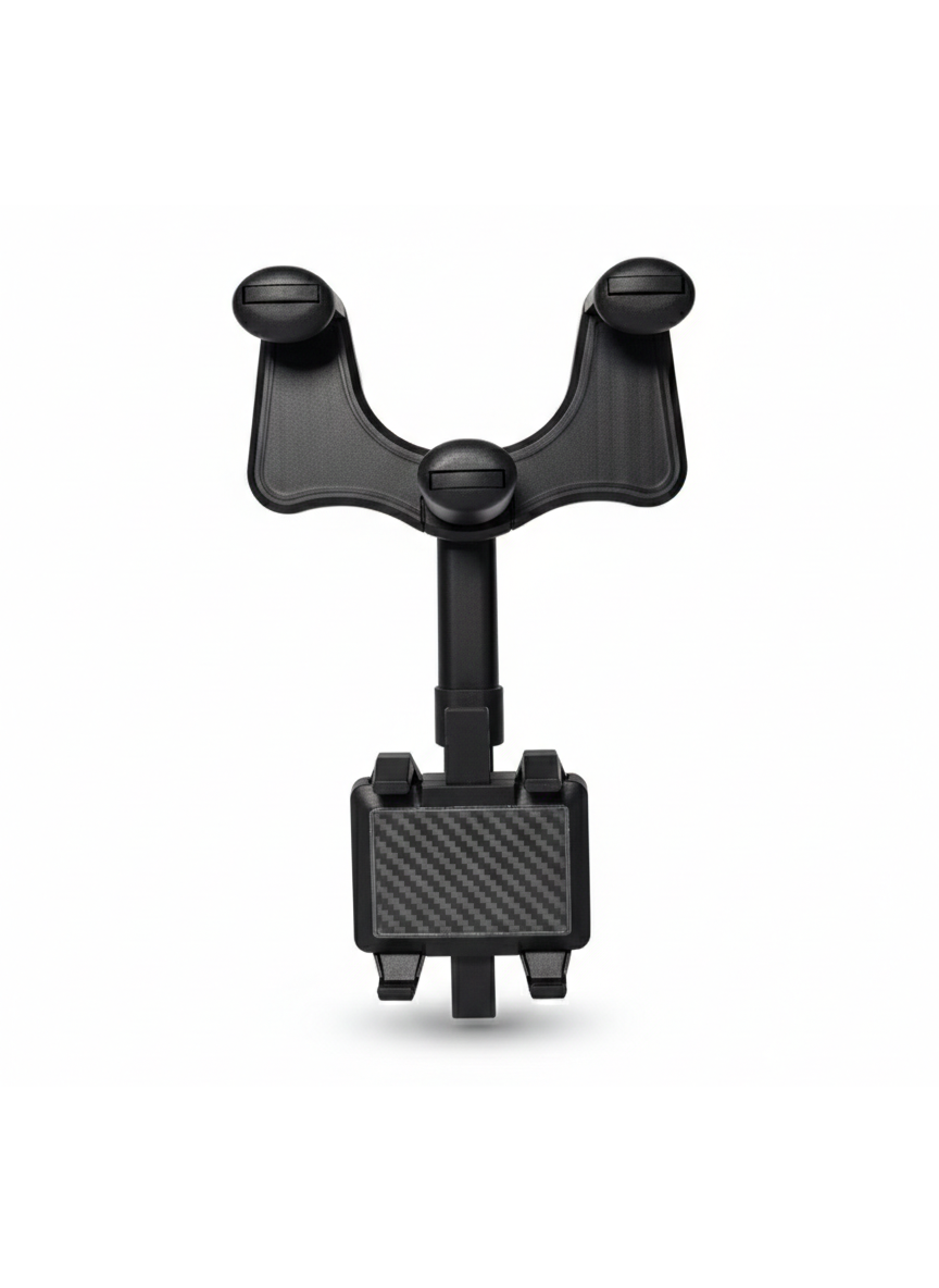 Universal 360° Car Rearview Mirror Phone Holder – Adjustable Mount for Safe Driving