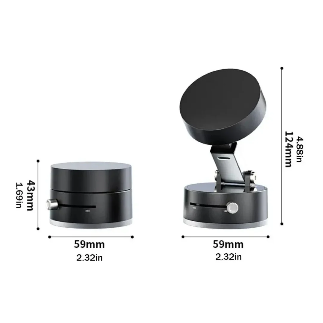 Vacuum Magnetic Windshield Phone Holder (Black) – Strong Suction Car Mount