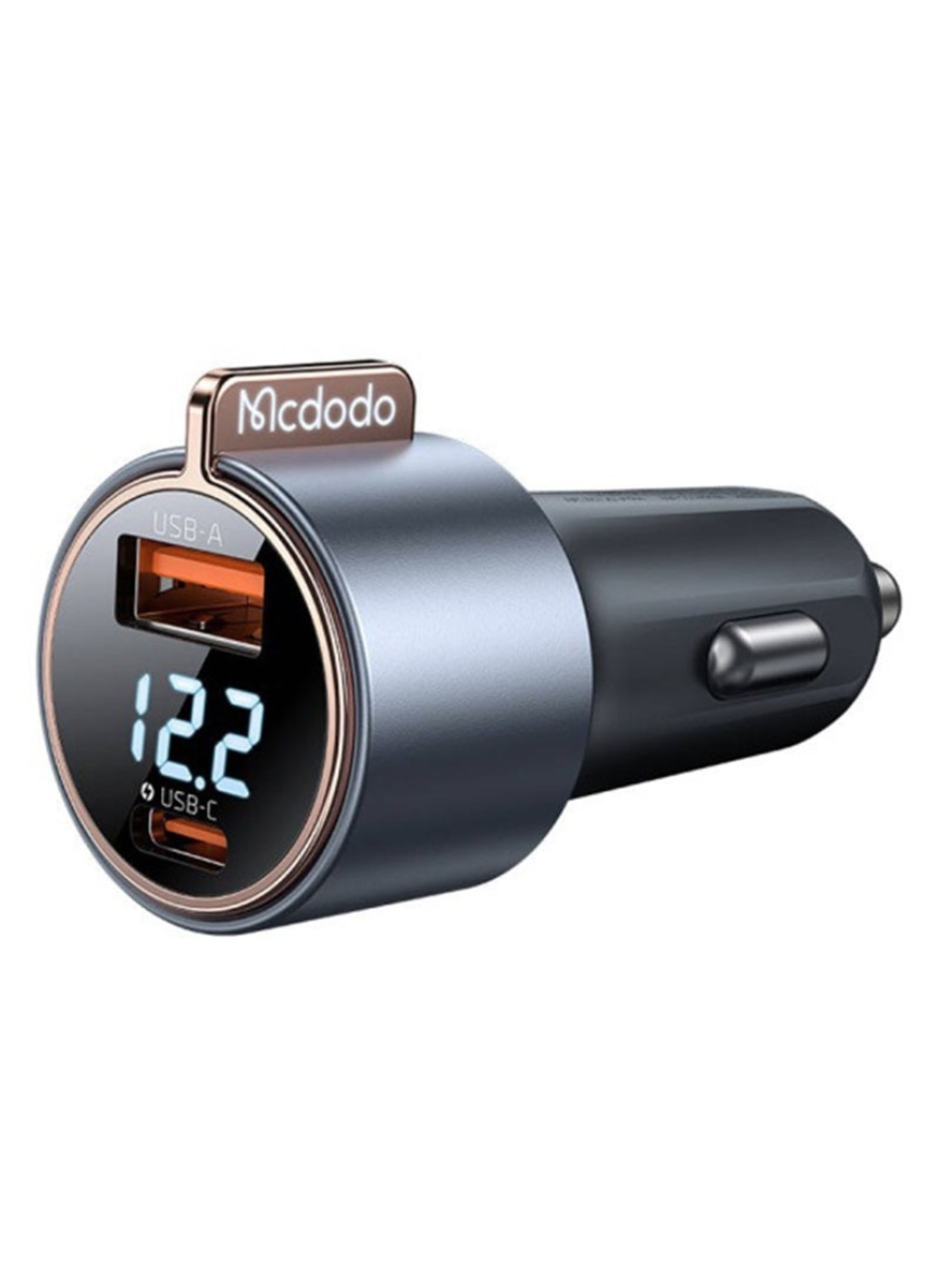 Mcdodo CC-3690 75W Dual Port Car Charger – USB-C + USB-A Fast Charging Adapter