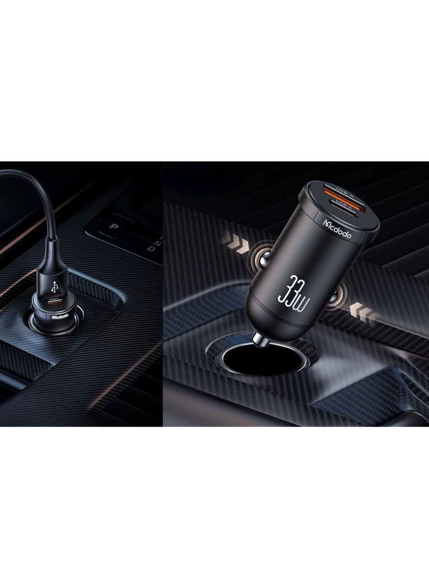Mcdodo CC2320 33W PD Fast Car Charger – Dual Port USB-C + USB-A
