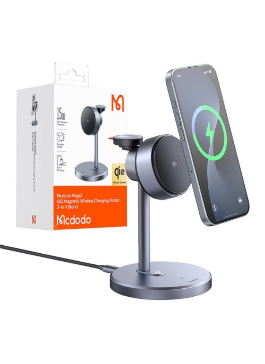 Mcdodo CH-2462 3-in-1 15W Qi2 Wireless Charger with 33W PD Wall Adapter