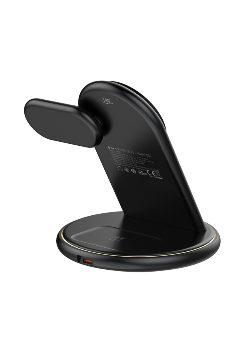 LDNIO WL02 5-in-1 Desktop Wireless Charging Station – Multi-Device Fast Charger