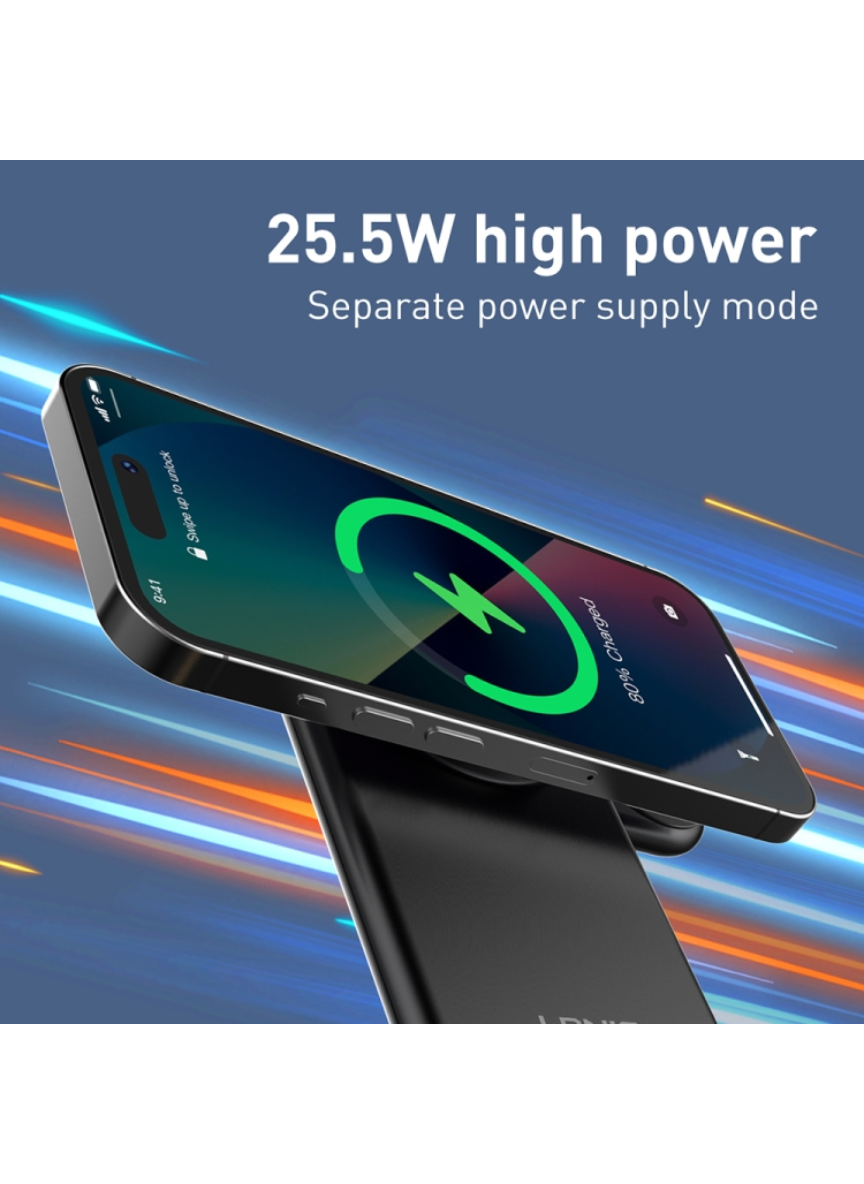 LDNIO WL02 5-in-1 Desktop Wireless Charging Station – Multi-Device Fast Charger