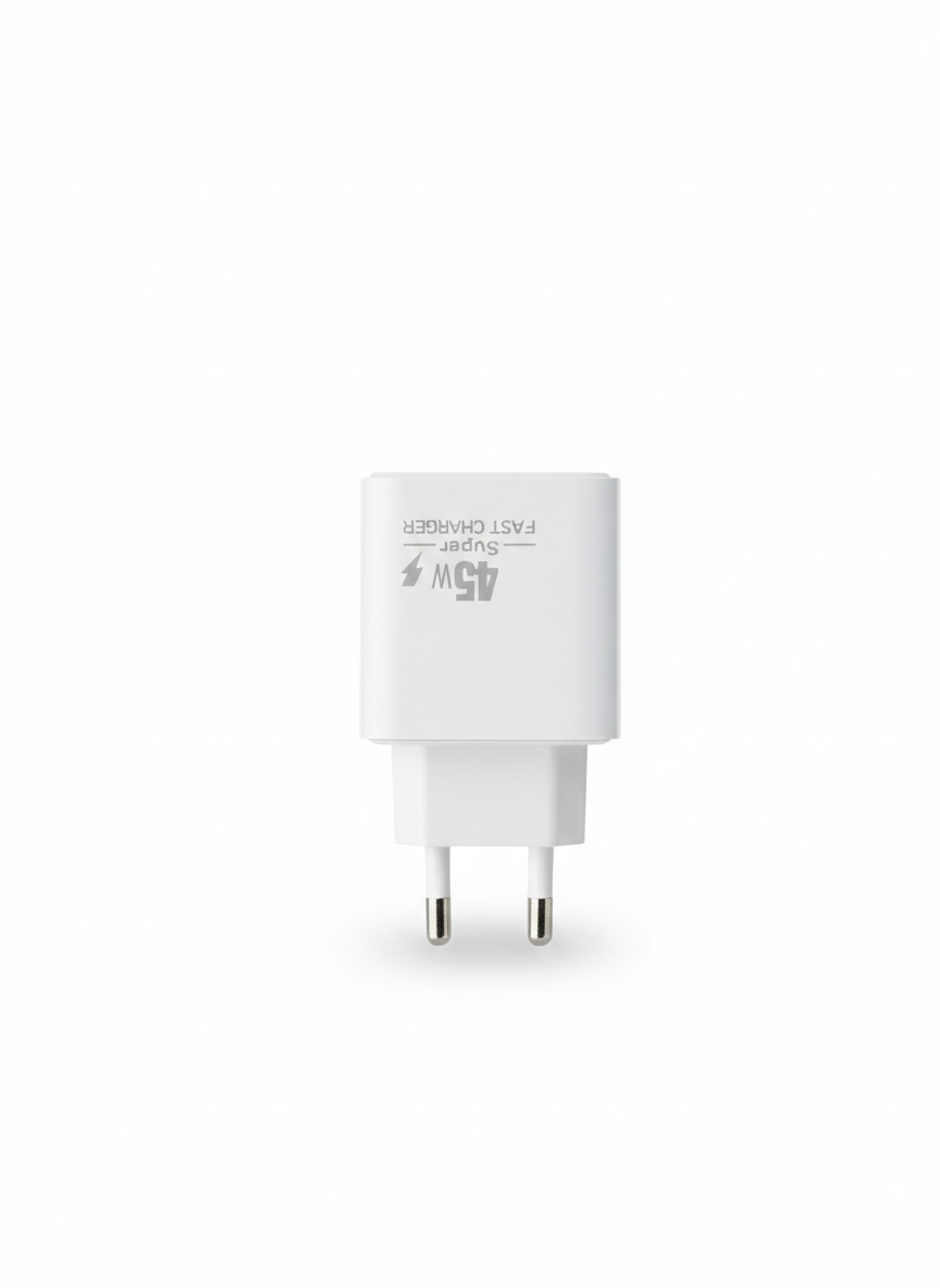 Connectify 45W 2-in-1 Fast Charging Wall Adapter – with any two Fast Charging Cables