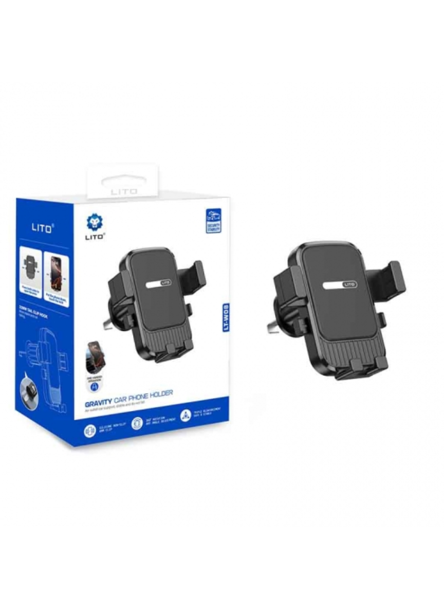 LITO LT-W08 Gravity Car Phone Holder – Automatic Clamp Mount